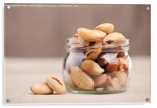 Brazil nuts from Bertholletia excelsa tree  Acrylic by Arletta Cwalina
