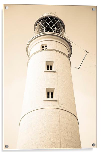   Nash point Lighthouse Acrylic by Dean Merry