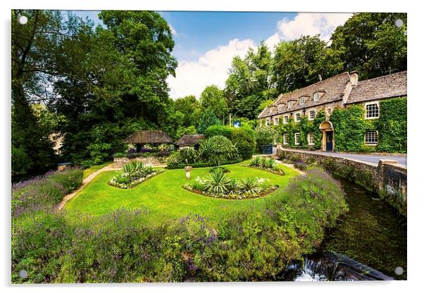  Swan Hotel, Bibury Acrylic by Dean Merry