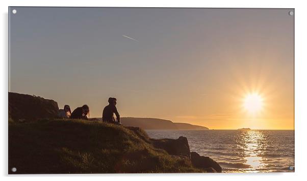  Enjoying the sunset Acrylic by Dean Merry