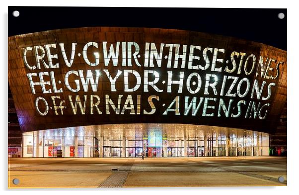 Wales Millennium Centre Acrylic by Dean Merry