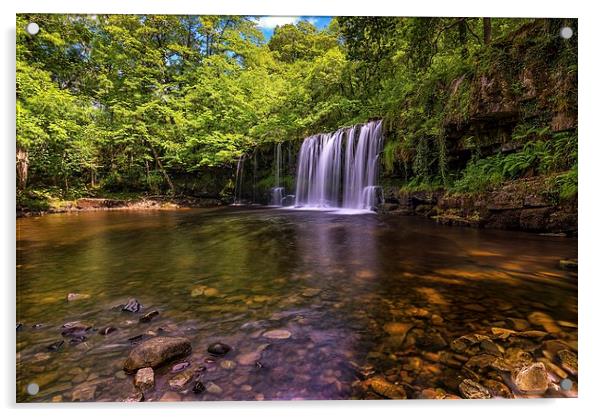 Sgwd Ddwli Uchaf, Brecon Waterfalls Acrylic by Dean Merry