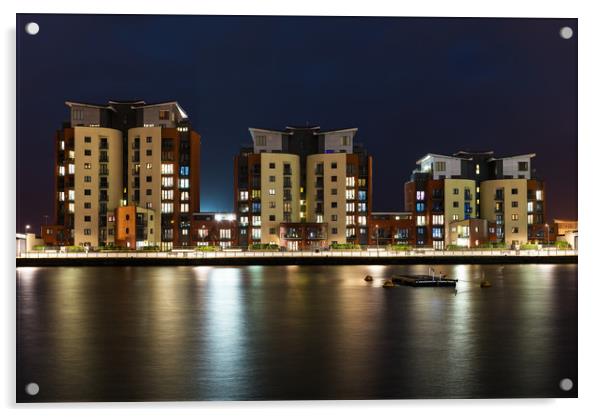 Swansea waterfront penthouses Acrylic by Dean Merry