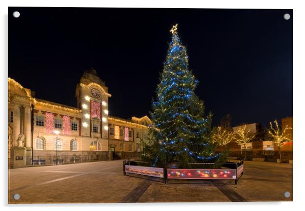 Kings Square Christmas tree Acrylic by Dean Merry