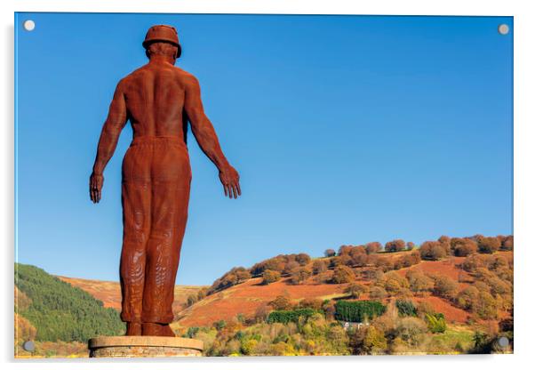 Guardian of Six Bells Mining Memorial   Acrylic by Dean Merry