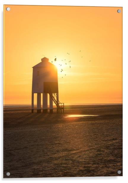   The legged Lighthouse, Burnham-on-sea Acrylic by Dean Merry