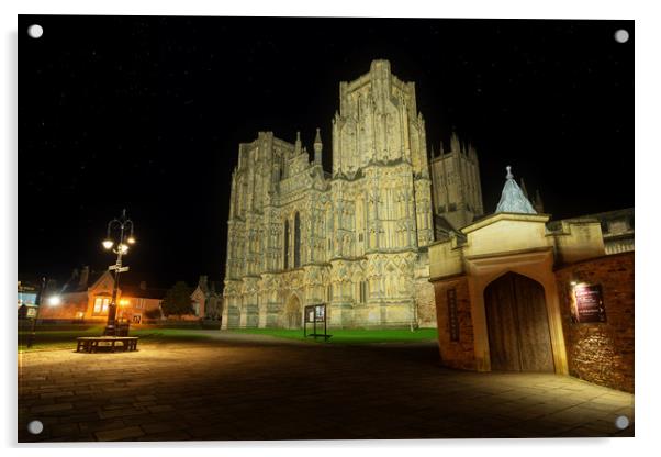 Wells Cathedral Somerset England Acrylic by Dean Merry
