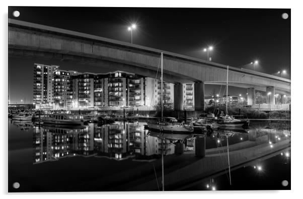 Victoria Wharf, Cardiff, Penarth  Acrylic by Dean Merry