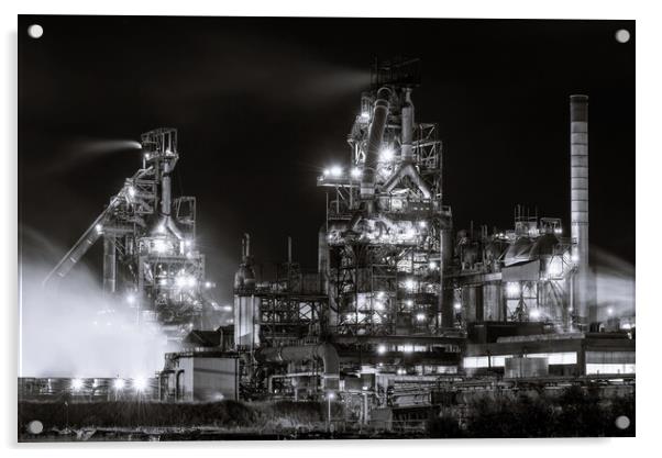 Port Talbot steel works Acrylic by Dean Merry