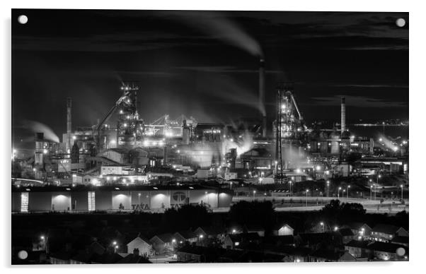 Port Talbot steel works Acrylic by Dean Merry