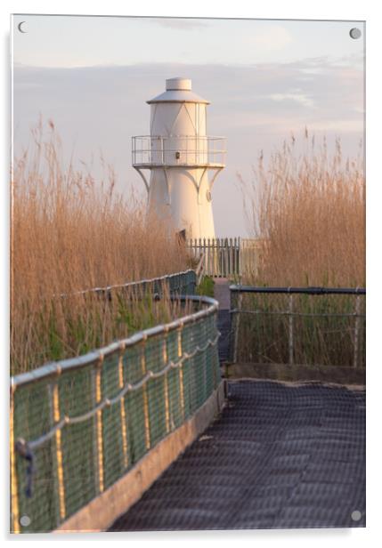 East Usk Lighthouse Acrylic by Dean Merry