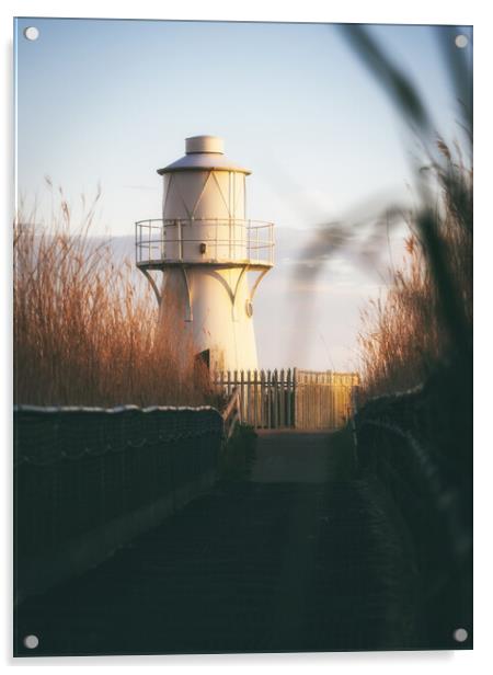 East Usk Lighthouse Acrylic by Dean Merry