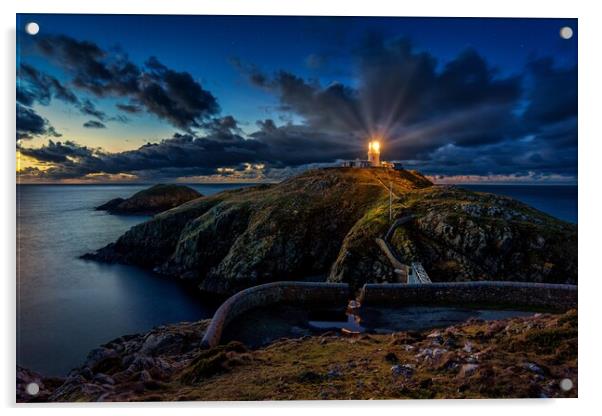 Strumble Head Lighthouse Acrylic by Dean Merry