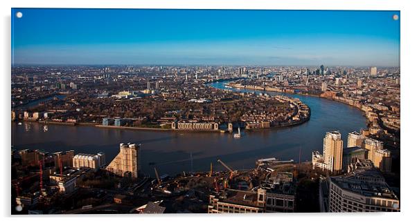 London skyline River Thames Acrylic by Patrick Langley