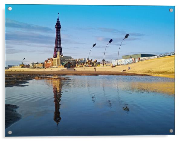 Blackpool Tower and seafront Acrylic by Michael Hopes