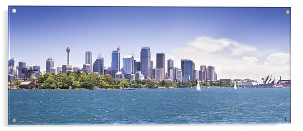 Sydney Skyline Acrylic by David Clark