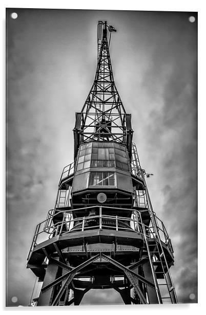 Big dockyard crane Acrylic by jim wardle