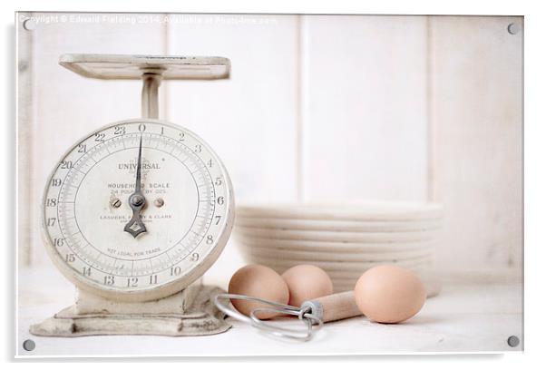 Baking Time Vintage Kitchen Scale Acrylic by Edward Fielding