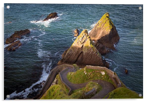  Dunquin Harbor Road Acrylic by Brian Jannsen