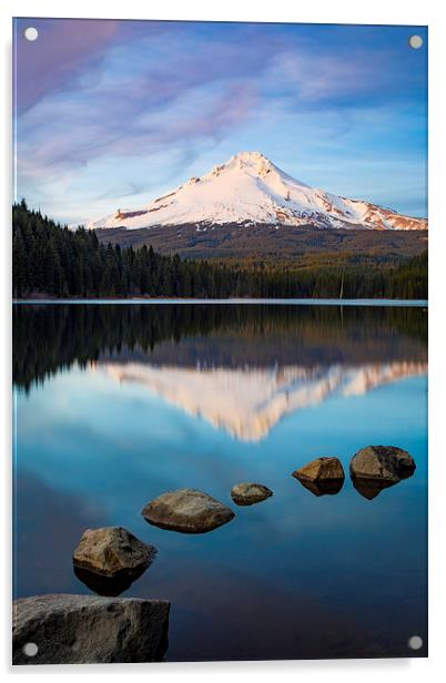  Mt Hood Reflections Acrylic by Brian Jannsen