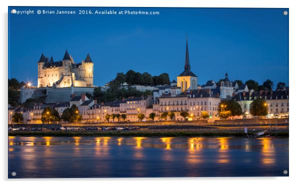 Saumur - Loire Valley France Acrylic by Brian Jannsen