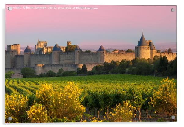 Carcassonne Dawn Acrylic by Brian Jannsen