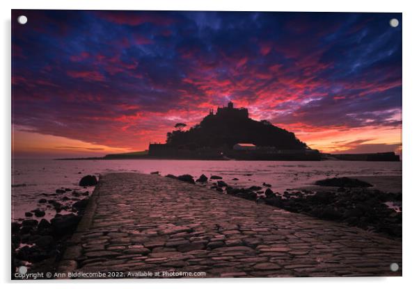 St Michaels Mount in Cornwall   Acrylic by Ann Biddlecombe