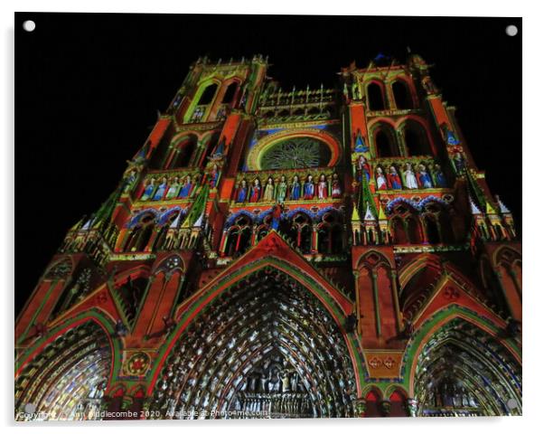 Amiens Cathedral in light Acrylic by Ann Biddlecombe