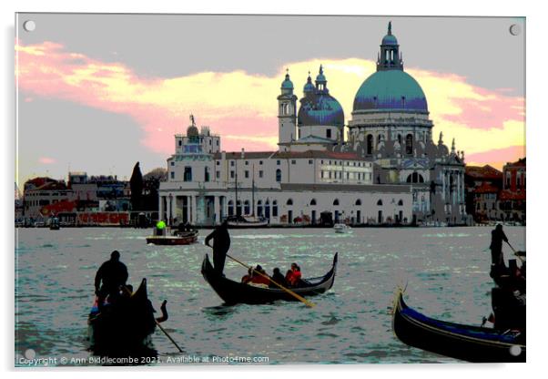 The main lagoon in Venice Acrylic by Ann Biddlecombe