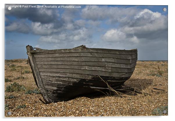 Old fishing boat on the beach Acrylic by Paul Fleet