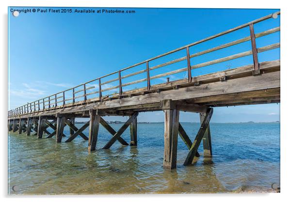 Old wooden jetty Acrylic by Paul Fleet