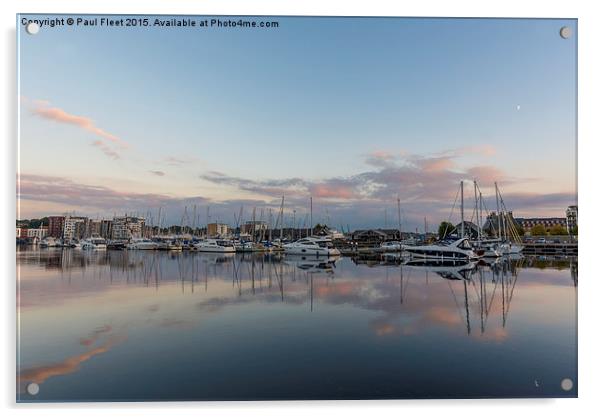 Harbour at Twilight Acrylic by Paul Fleet