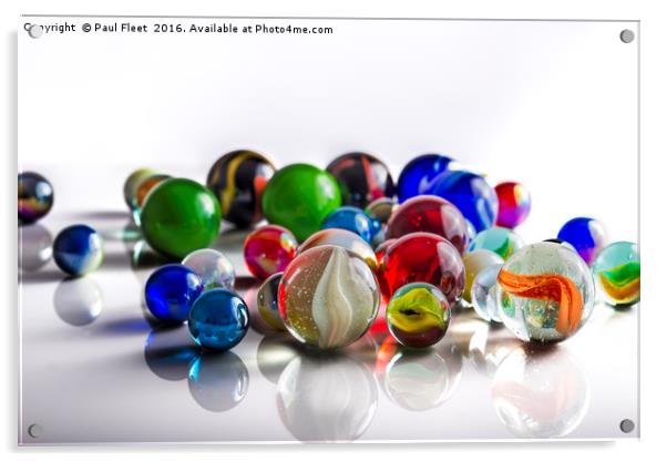 Group of Marbles Acrylic by Paul Fleet