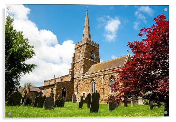 St Andrews Church Sommerby Acrylic by Steven Garratt