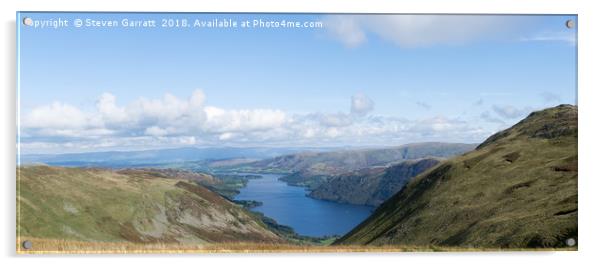 Ullswater Towards Howtown from Bleabank Side Acrylic by Steven Garratt