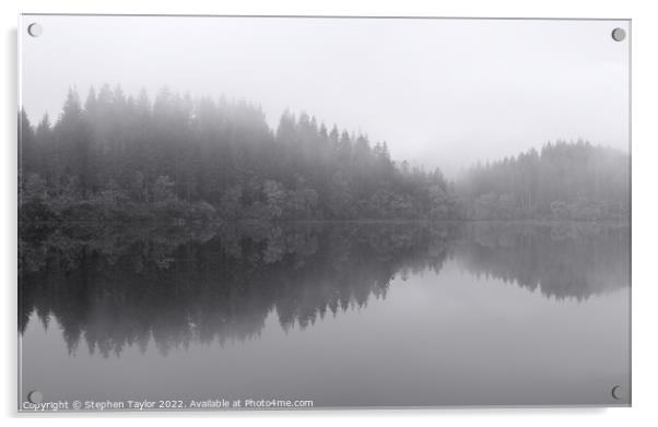 Loch Ard Acrylic by Stephen Taylor