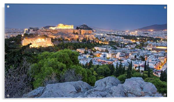  Acropolis of Athens Acrylic by Stephen Taylor