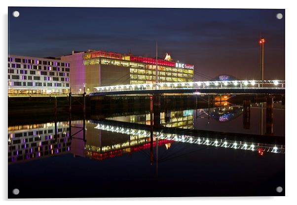  BBC Scotland Glasgow Acrylic by Stephen Taylor