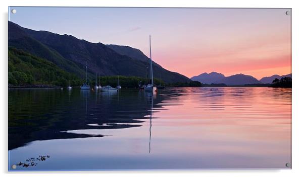  Sunset at Ballachulish Acrylic by Stephen Taylor