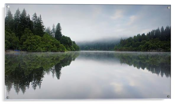  Rising Mist on Loch Ard Acrylic by Stephen Taylor