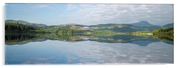  Loch Ard summer Panorama Acrylic by Stephen Taylor