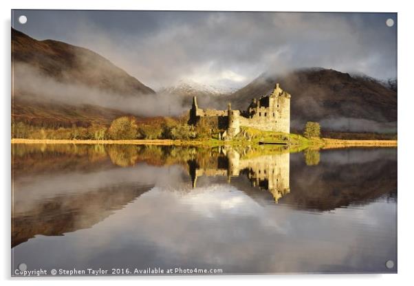 A new day begins at Kilchurn Acrylic by Stephen Taylor