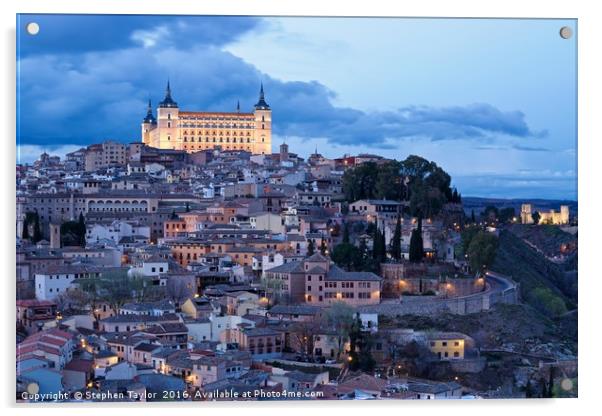 The Alcazar of Toledo Acrylic by Stephen Taylor