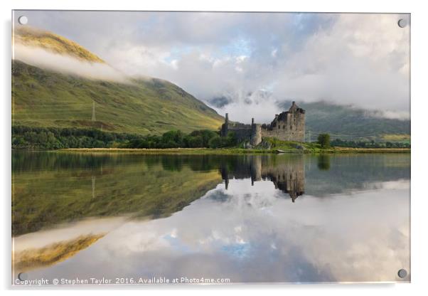 First light at Kilchurn Castle Acrylic by Stephen Taylor