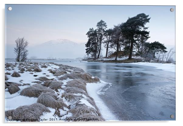 A new day at Loch Tulla Acrylic by Stephen Taylor