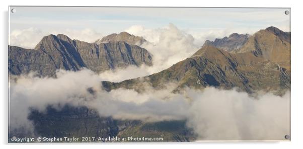 A Cloud Inversion in the Pyrenees Acrylic by Stephen Taylor