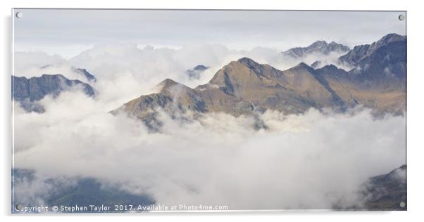 A Cloud Inversion above Gavarnie Acrylic by Stephen Taylor