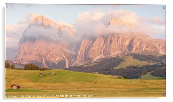 Alpe di Siusi Acrylic by Stephen Taylor