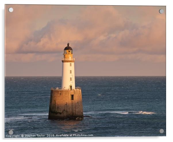 Rattray Head Lighthouse Acrylic by Stephen Taylor