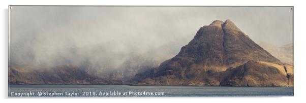 Elgol 16x5 Panorama Acrylic by Stephen Taylor